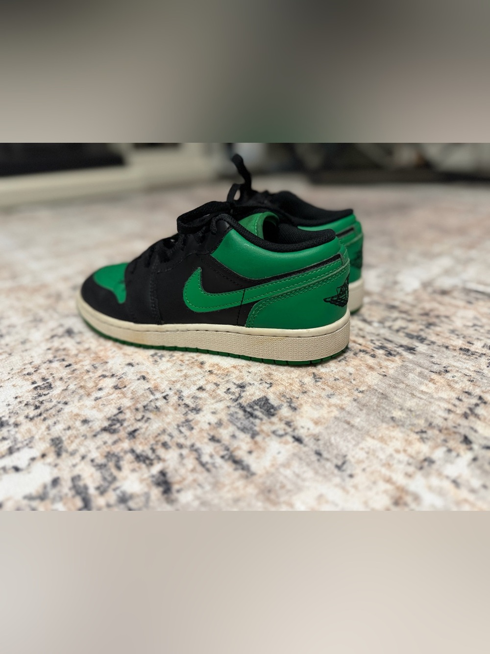 Boys Jordan 1 Low Lucky Green
